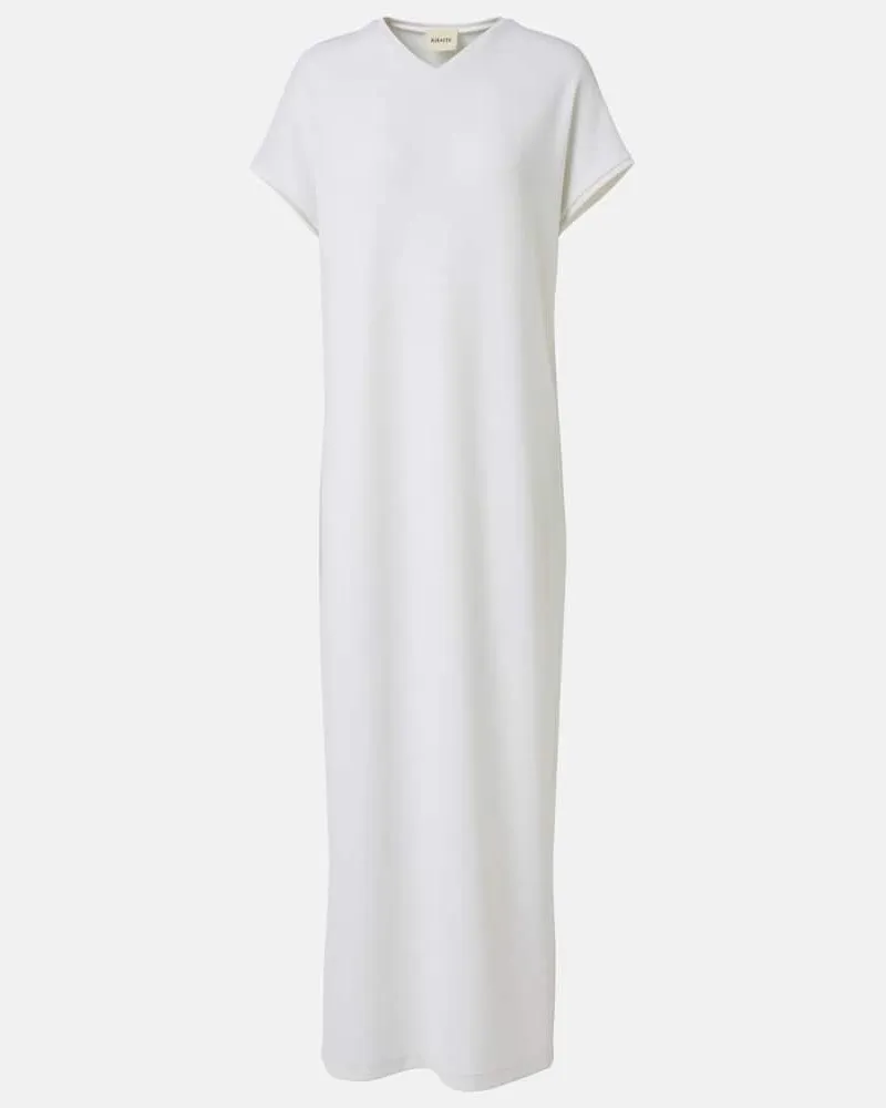 KHAITE Maxikleid Verda aus Jersey Weiß