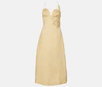 Midikleid Sand aus Leinen