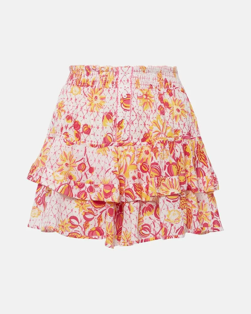 Poupette St Barth Bedruckter Minirock Culotte Rosa