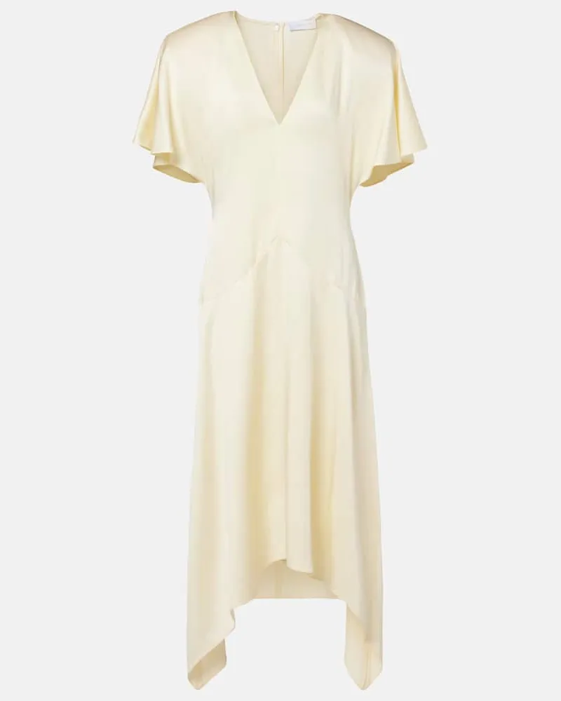 Stella McCartney Midikleid aus Satin Weiß