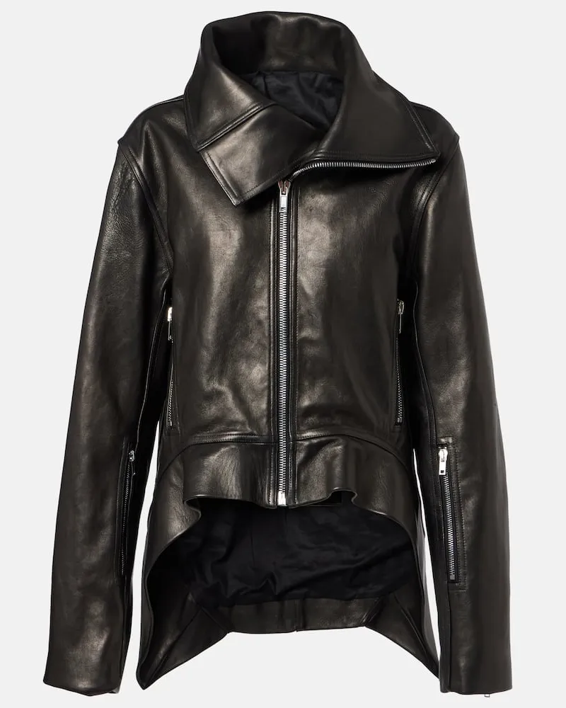 Rick Owens Lederjacke Schwarz