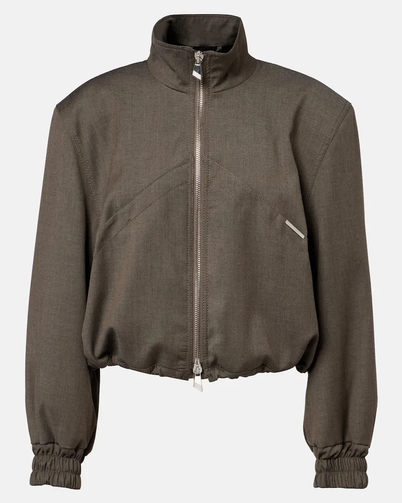 ATTICO Bomberjacke aus einem Wollgemisch Grau