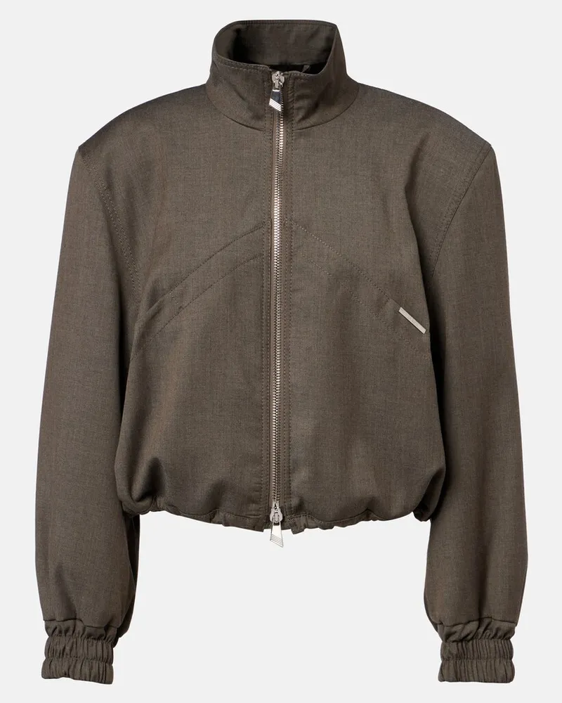 ATTICO Bomberjacke aus einem Wollgemisch Grau