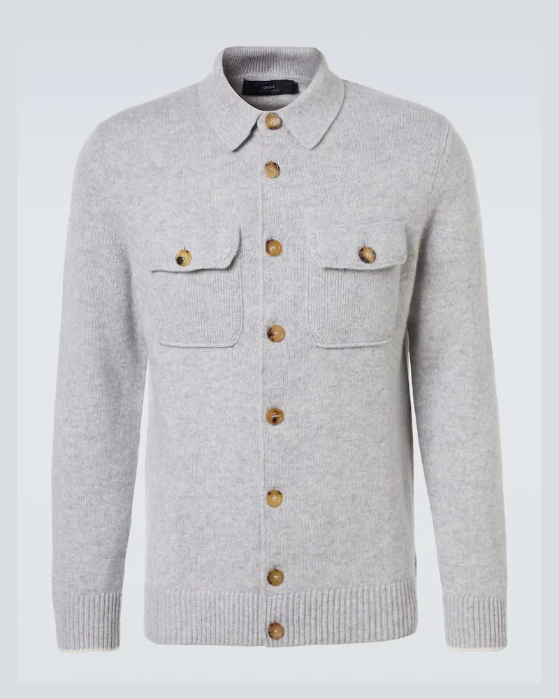 arch4 Cardigan Redcar aus Kaschmir Grau