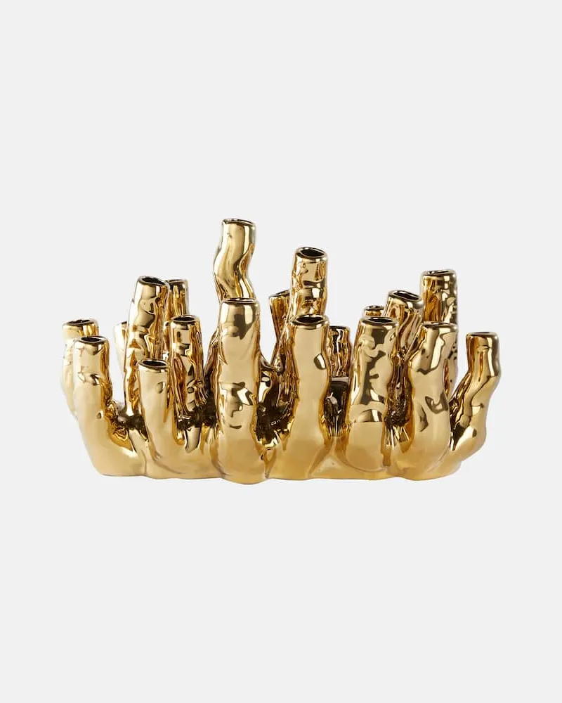 POLSPOTTEN Vase Coral Reef by Norman Trapman Gold