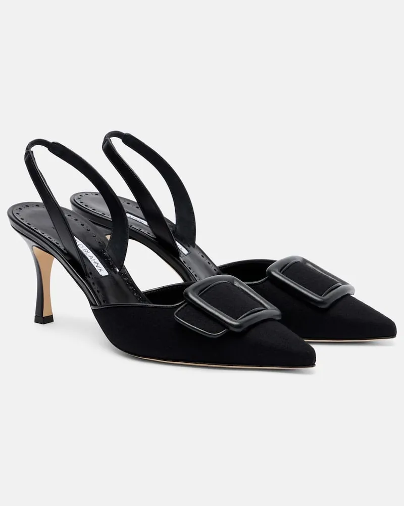 Manolo Blahnik Slingback-Pumps Mayslibi 70 Schwarz