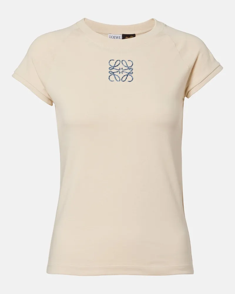 Loewe Paula's Ibiza T-Shirt aus Baumwolle Beige