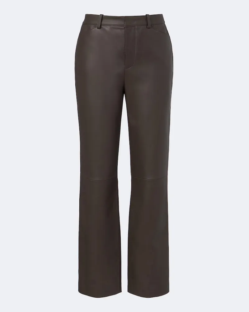 Vince Gerade Hose aus Leder Braun