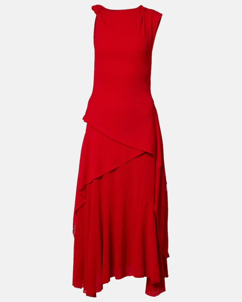 Ganni Midikleid Rot