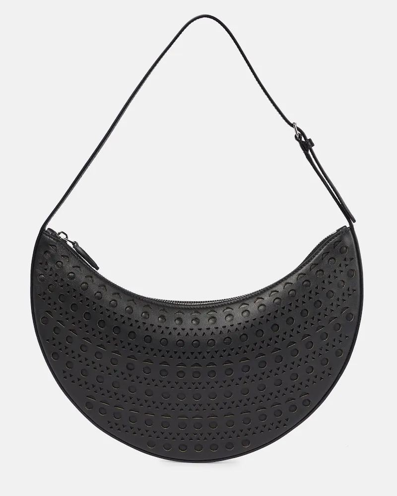 Alaïa Alaïa Schultertasche Le Demi-Lune Small aus Leder Schwarz