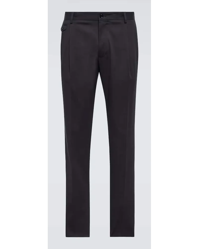 Dolce & Gabbana Hose aus einem Baumwollgemisch Blau