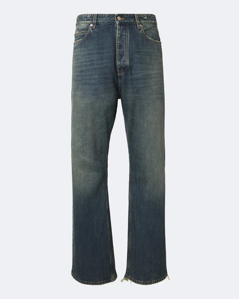 Balenciaga Wide-Leg Jeans Blau