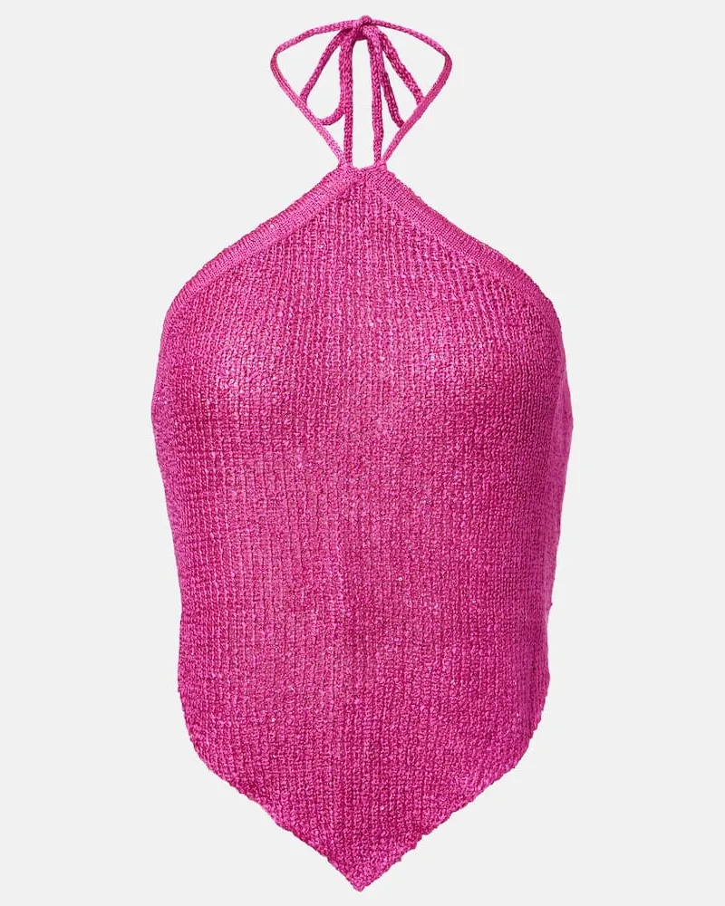 BANANHOT Top Liz aus Strick mit Pailletten Pink