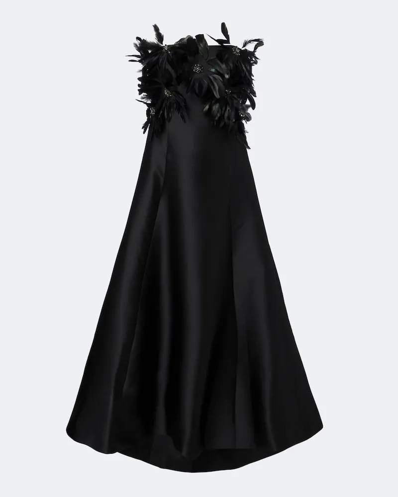 COSTARELLOS Verzierte Robe Avielle Schwarz
