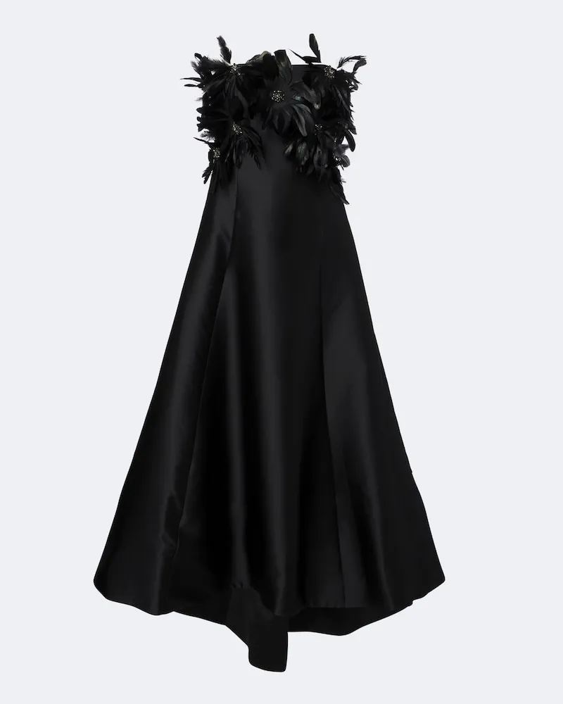 COSTARELLOS Verzierte Robe Avielle Schwarz