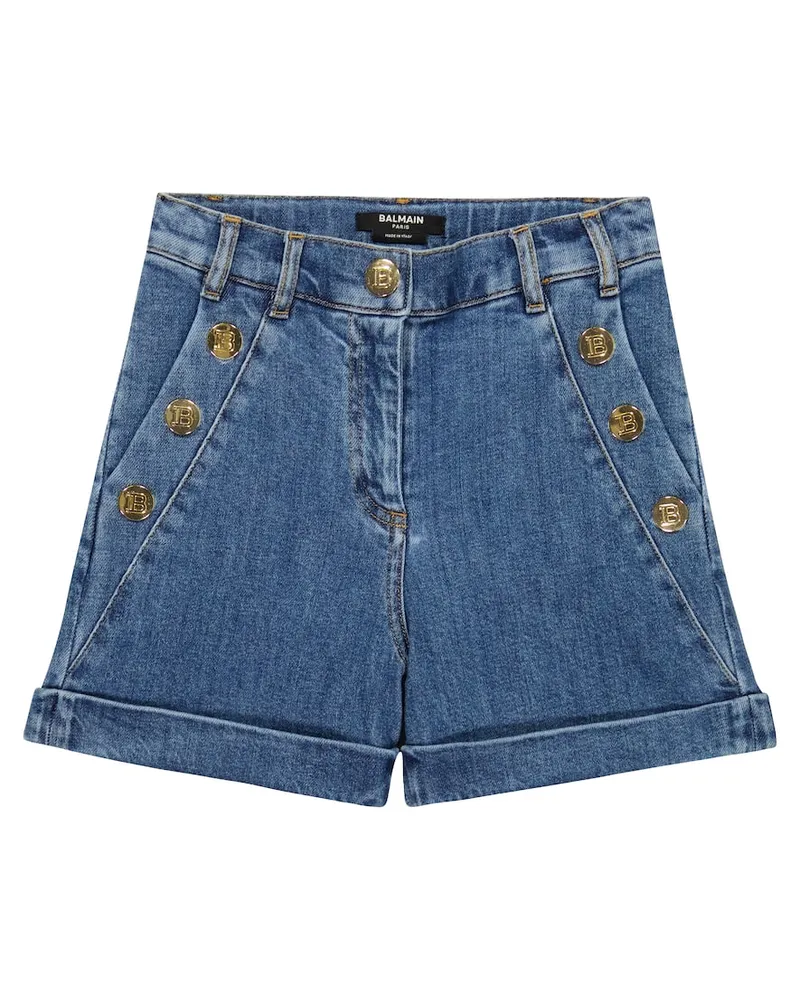 Balmain Jeansshorts Blau