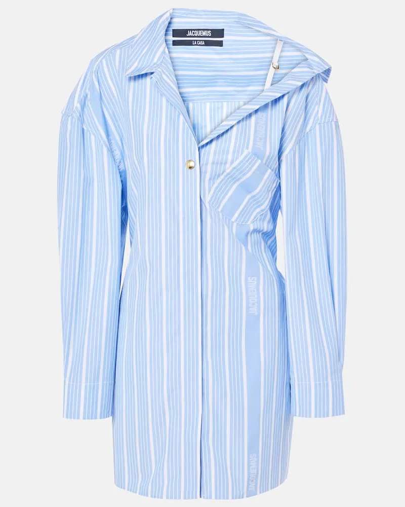 Jacquemus Hemdblusenkleid aus Baumwolle Blau