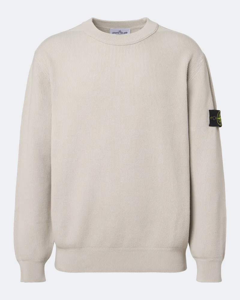 Stone Island Pullover Compass aus Baumwolle Beige