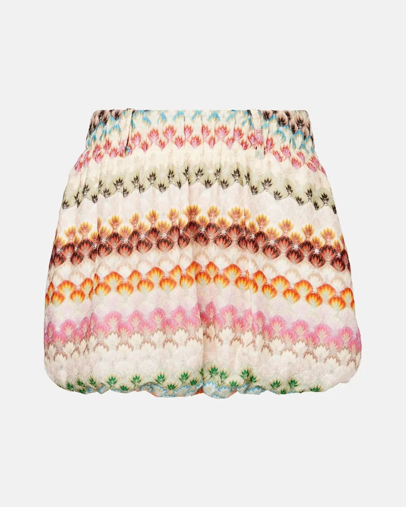 Missoni Minirock aus Häkelstrick Multicolor