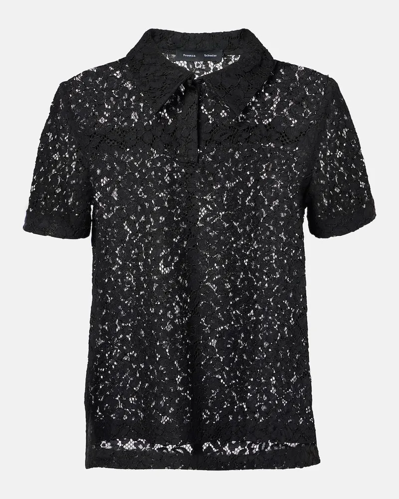 Proenza Schouler Bluse Kennedy aus Spitze Schwarz