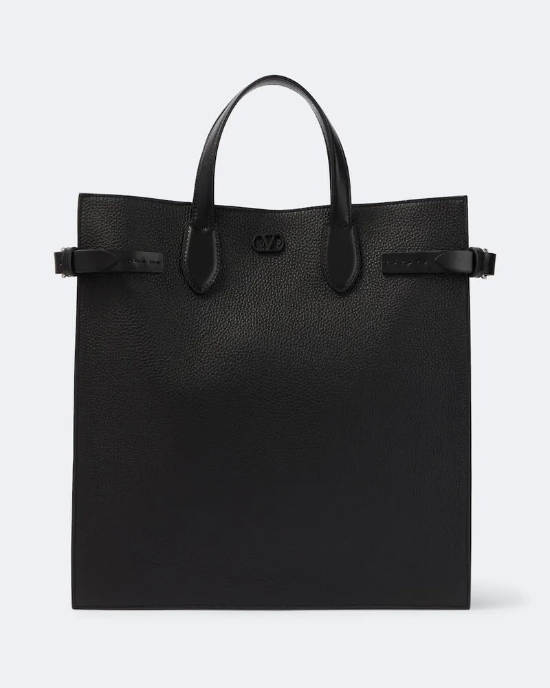 Valentino Garavani Tote Bag Antibes Medium aus Leder Schwarz