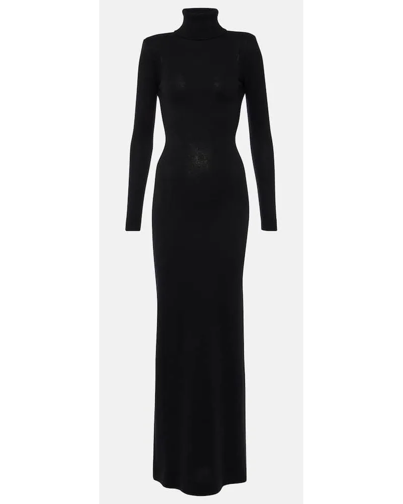 Tom Ford Maxikleid aus Kaschmir Schwarz