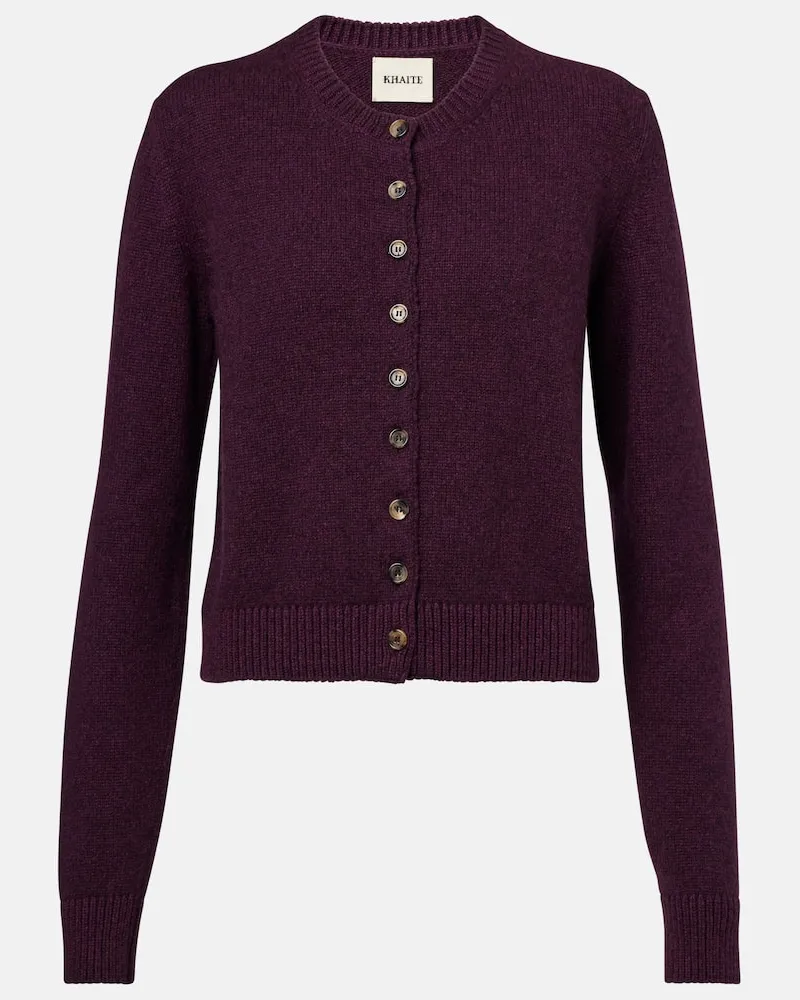 KHAITE Cardigan Everheart aus Kaschmir Burgund
