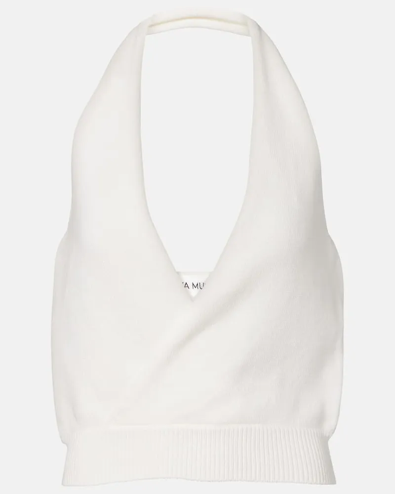 Aya Muse Top aus einem Baumwollgemisch Weiß