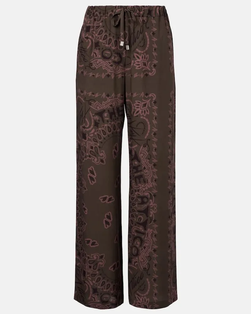 ATTICO Weite Low-Rise-Hose Grün