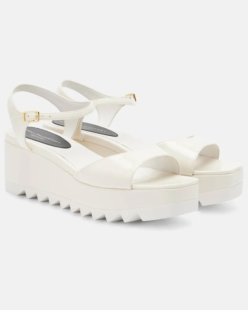 Stella McCartney Plateausandalen Elyse Weiß