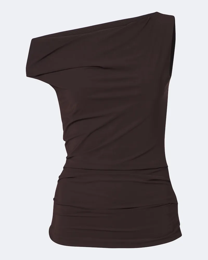 AGOLDE Top Carlin aus Jersey Braun