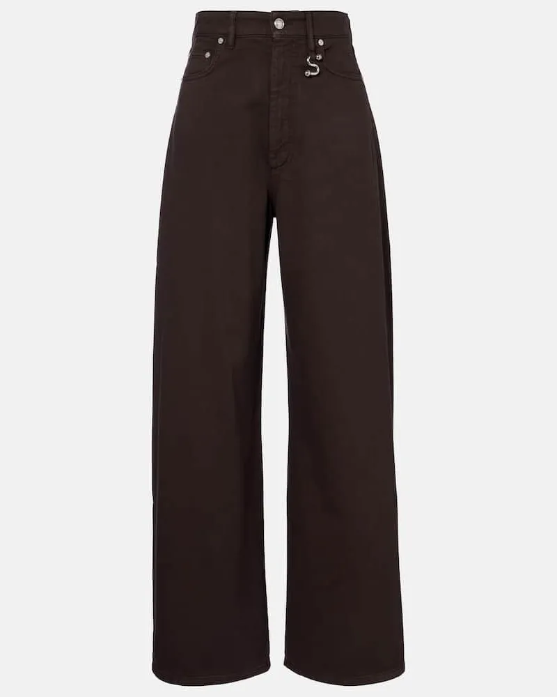 SPORTMAX Mid-Rise Wide-Leg Jeans Siamese Braun