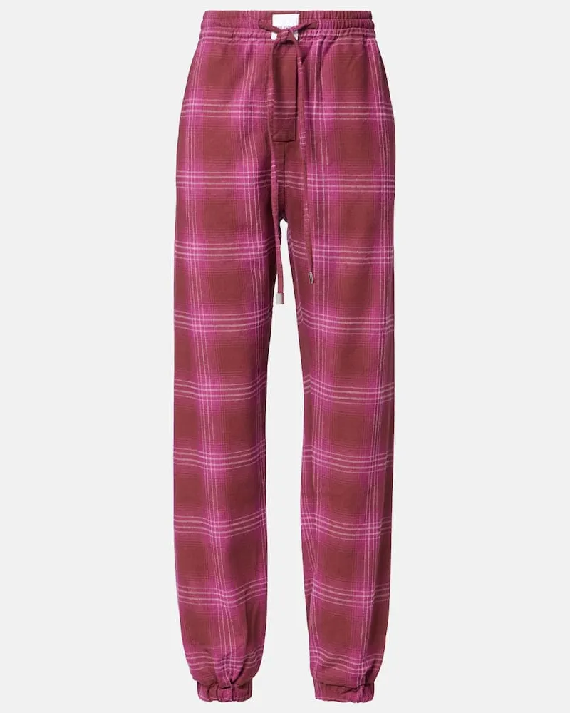 ATTICO Jogginghose aus Baumwollflanell Lila