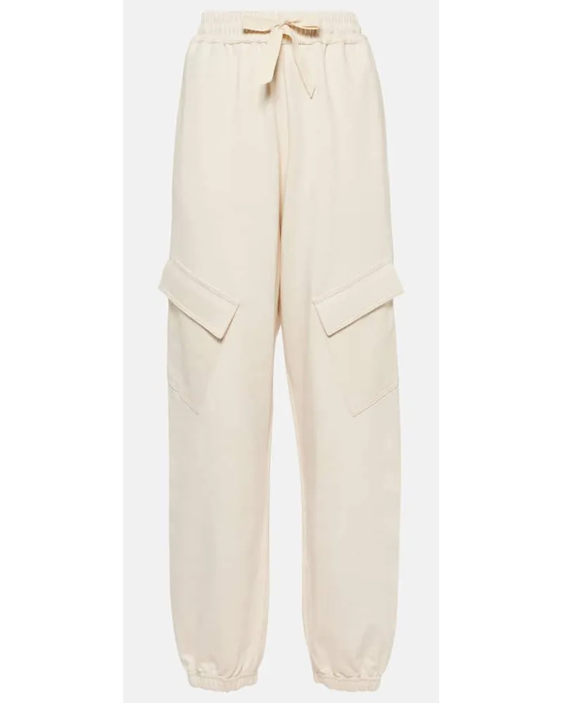 Jil Sander Cargohose aus Baumwoll-Jersey Nude