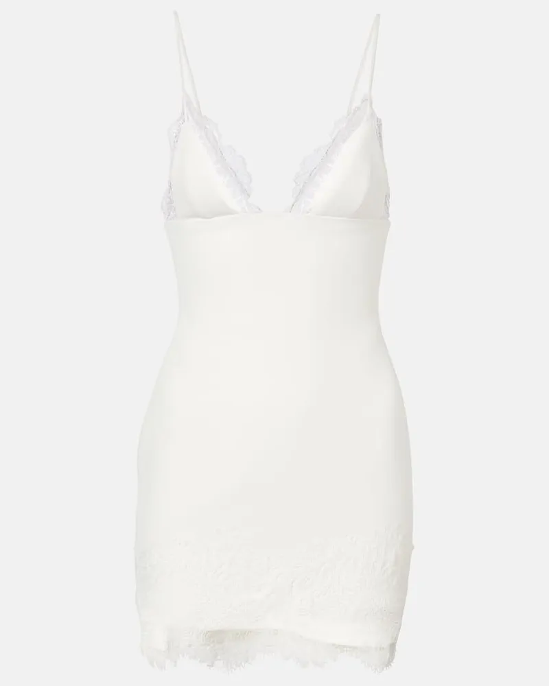 David Koma Bridal Minikleid mit Spitze Weiß