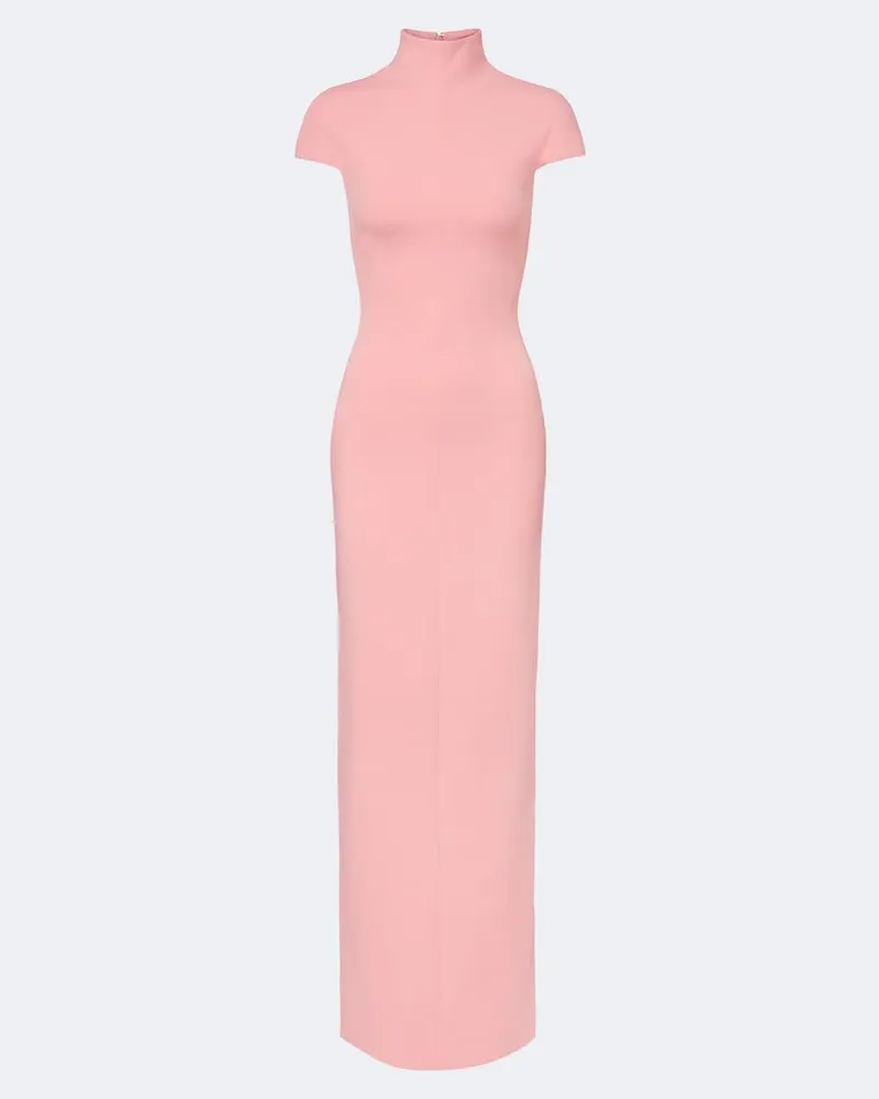 Solace London Robe Lang aus Crêpe Rosa
