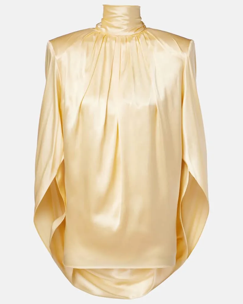 Thierry Mugler Bluse aus Satin Gelb
