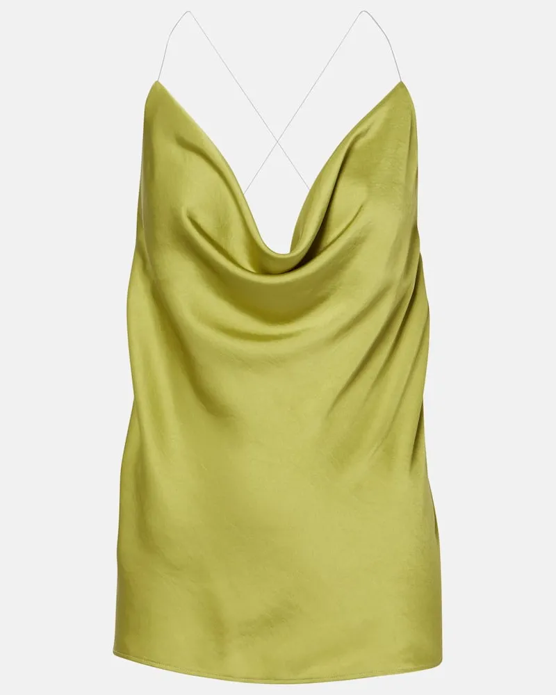 Y/PROJECT Top aus Satin Grün