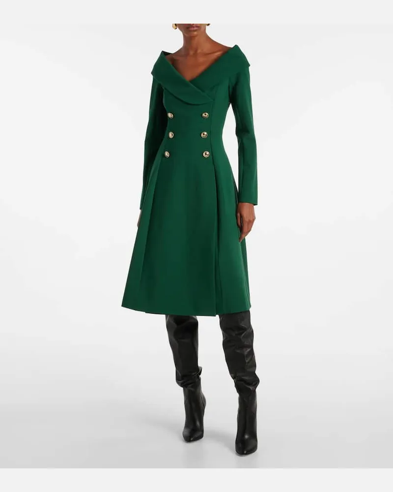 Dorothee Schumacher Off-Shoulder-Midikleid Grün