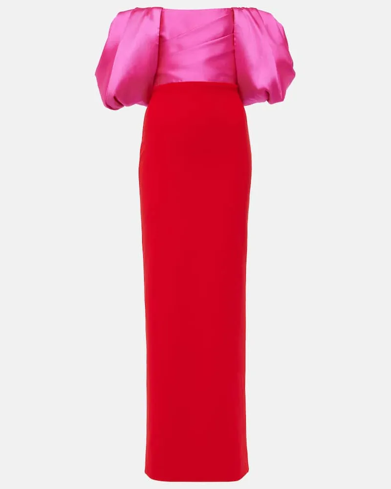 Solace London Robe Sian aus Crêpe Rosa