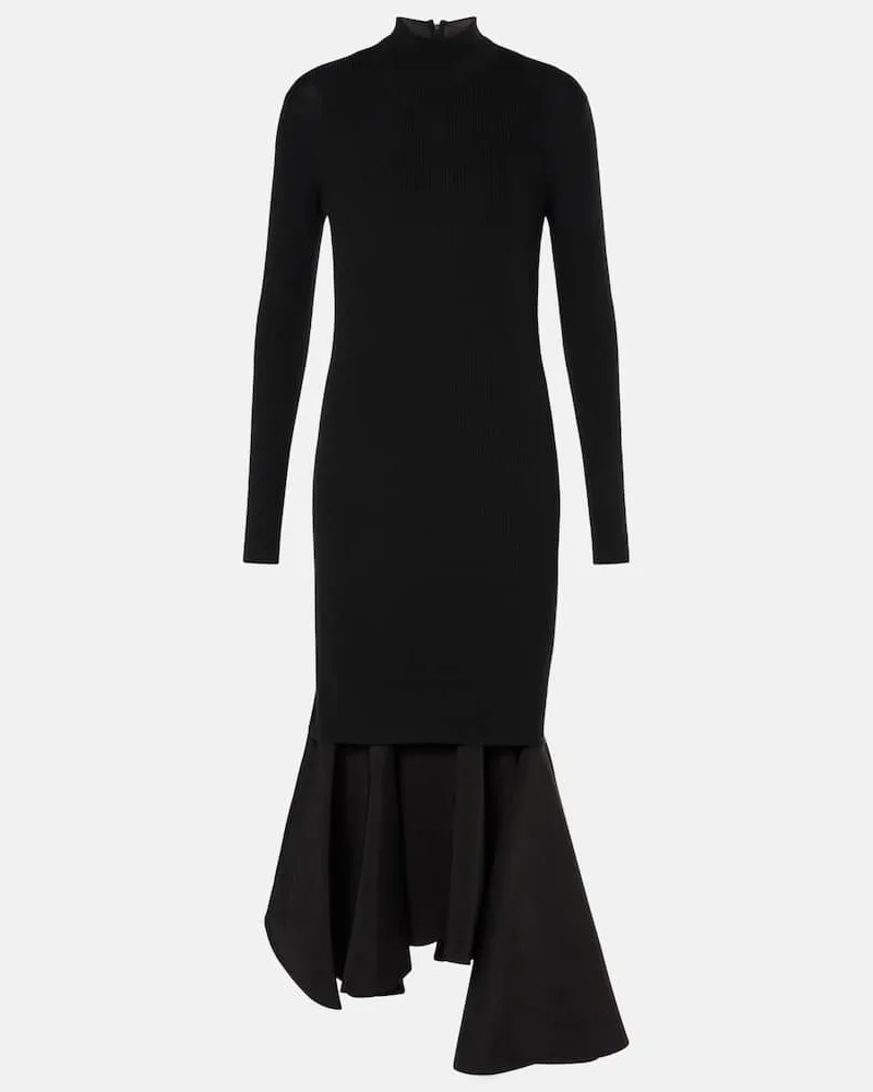 Bottega Veneta Midikleid Schwarz