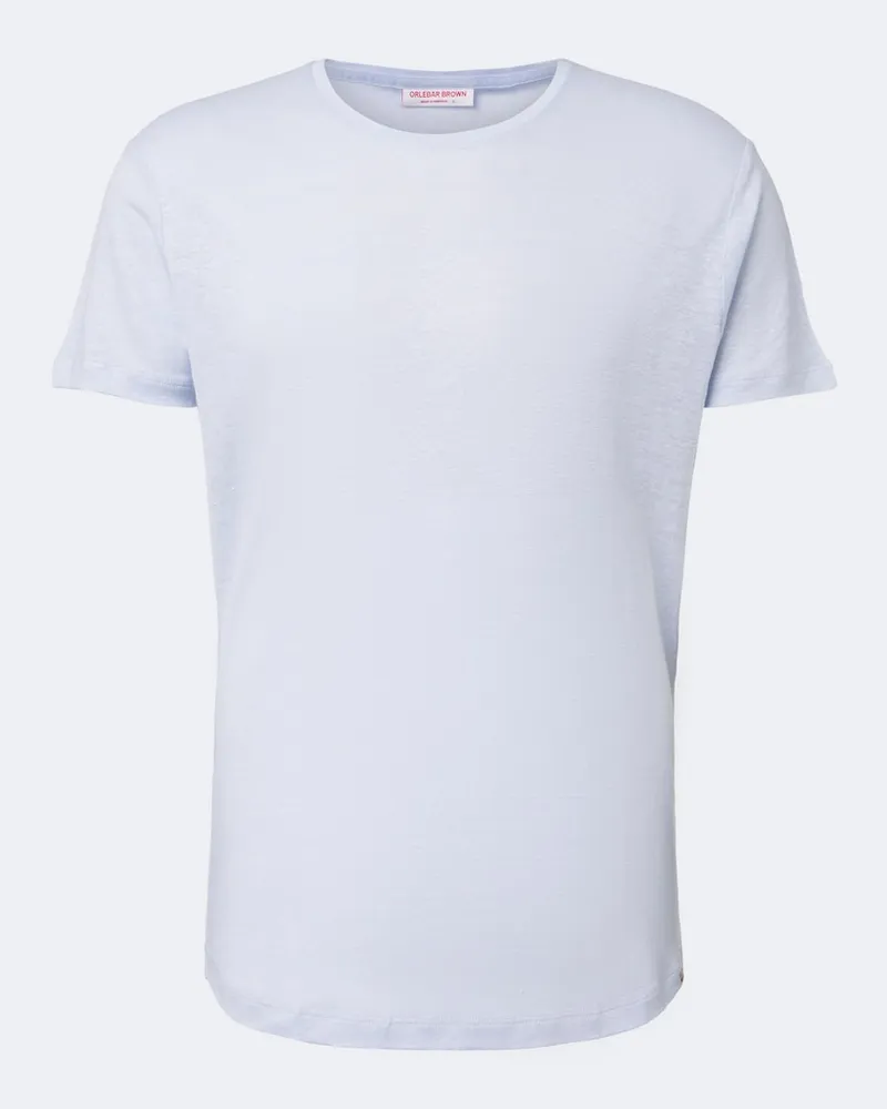 Orlebar Brown T-Shirt aus Leinen Blau