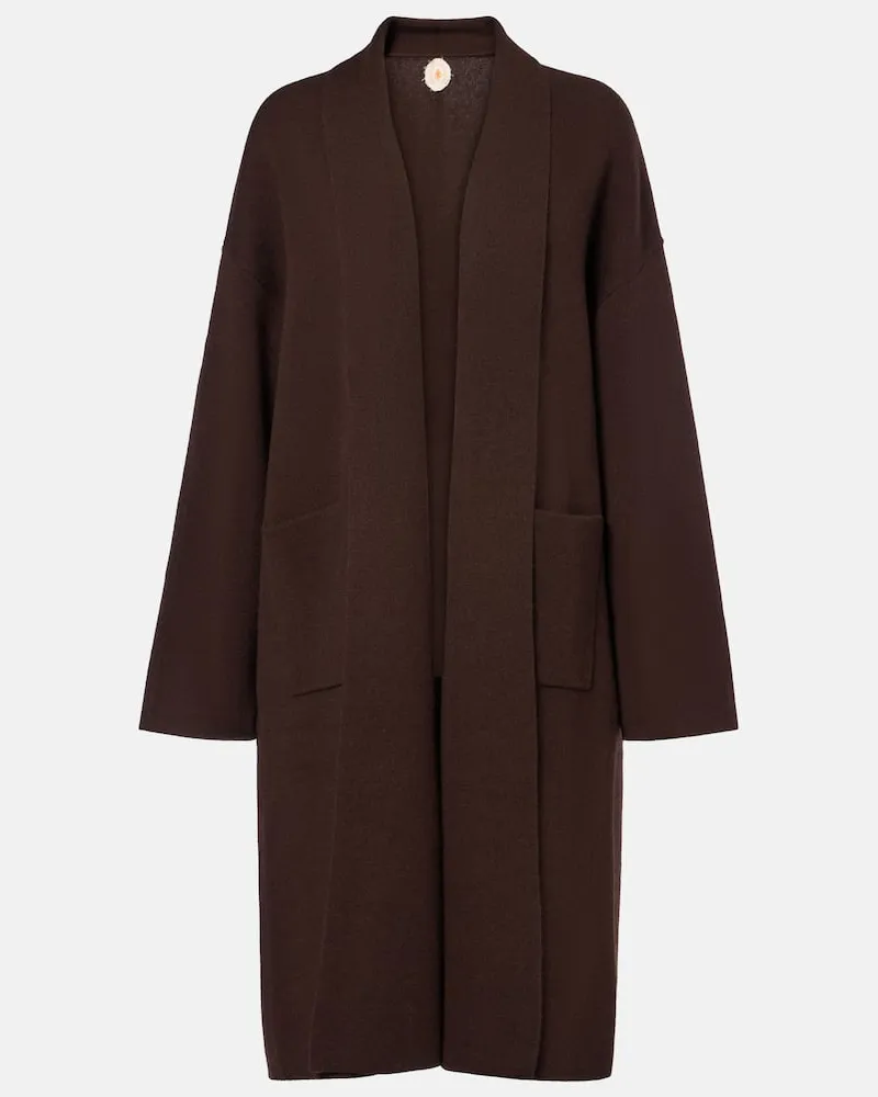 Jardin des Orangers Cardigan aus Wolle und Kaschmir Braun