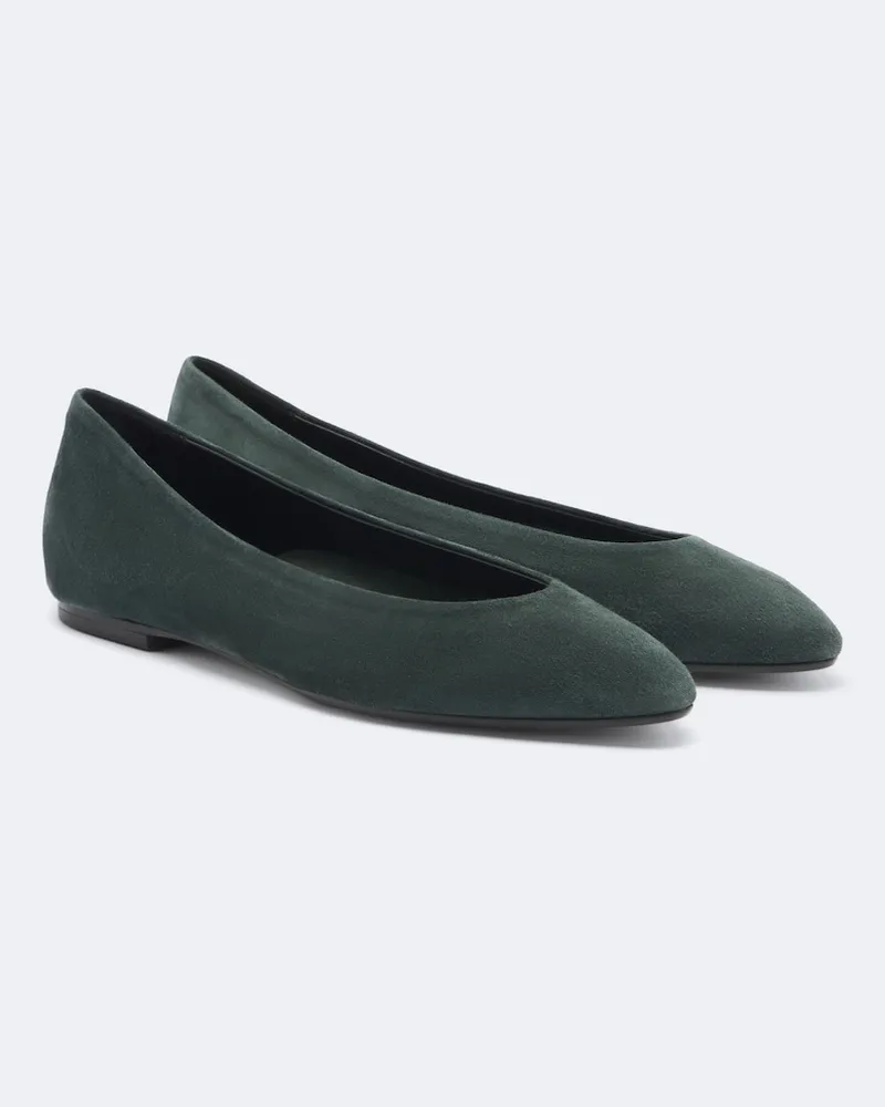 aeyde Ballerinas Ellie aus Veloursleder Grün