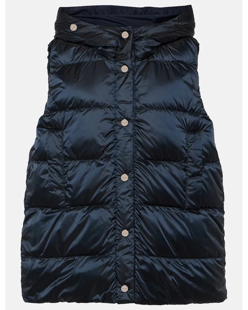 Max Mara The Cube Wendbare Daunenweste Jsoft Blau