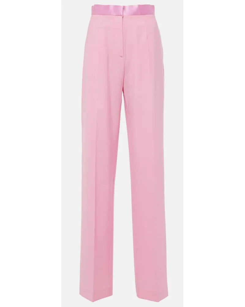Nensi Dojaka Gerade High-Rise-Hose Pink