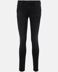 Adriano Goldschmied High-Rise Skinny Jeans Legging Ankle Schwarz