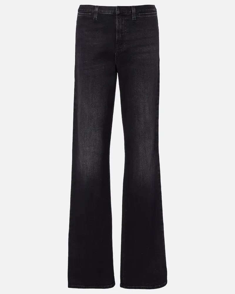 Gucci Straight Jeans Web Stripe Schwarz