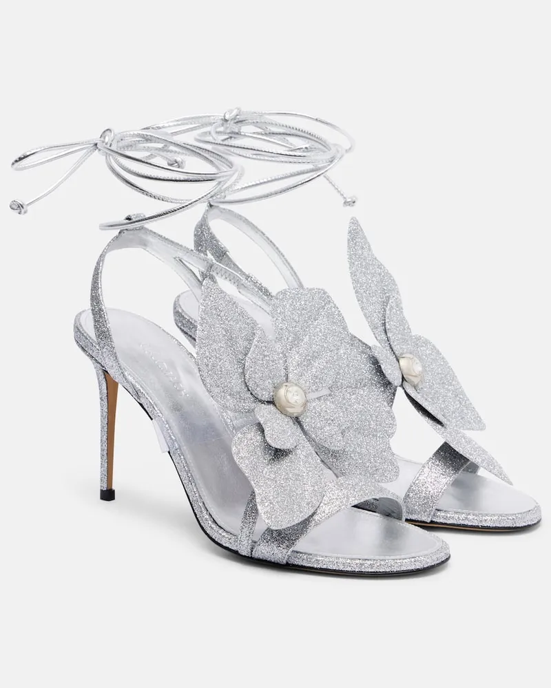 Mach & Mach Sandalen Orchid 95 mit Glitter Silber