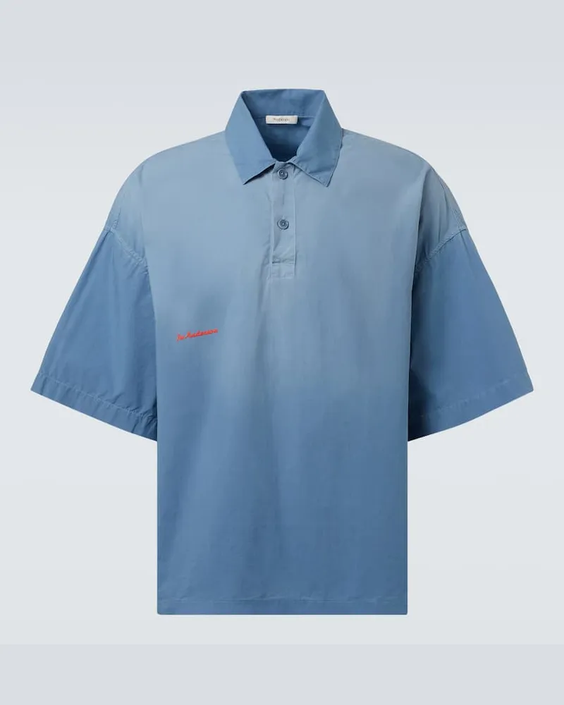 J.W.Anderson Besticktes Oversize-Polohemd Blau